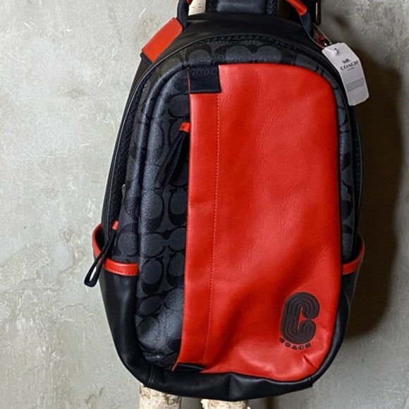 COACH Signature Edge backpack in colorblock - Picture 3 of 7